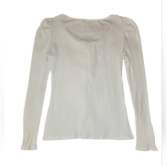 Generation Love Ribbed White Long Sleeve Women's M - Picture 2 of 7